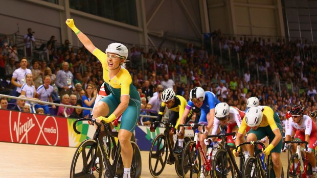 Fame only: Unlike Annette Edmondson, who won a  gold in cycling at   the Glasgow  Commonwealth Games, for the winner in the sharemarket race there is no actual medal. 