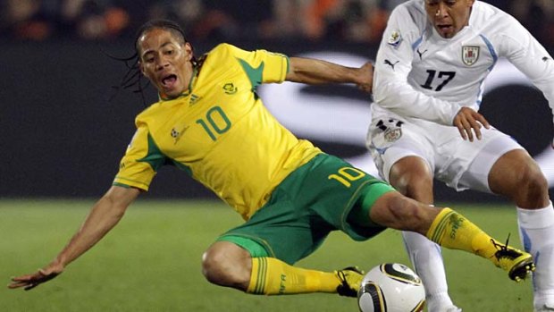 Tired ... Steven Pienaar in the last World Cup and now his final World Cup.