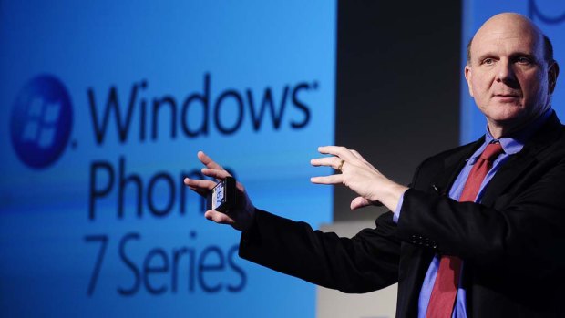 "We've gone from very small to very small" in phones ... Microsoft CEO Steve Ballmer.