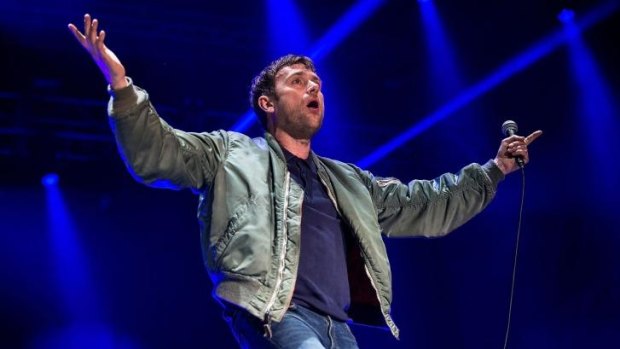 Damon Albarn performs for fans during Splendour in the Grass last week as part of Blur's Aussie tour