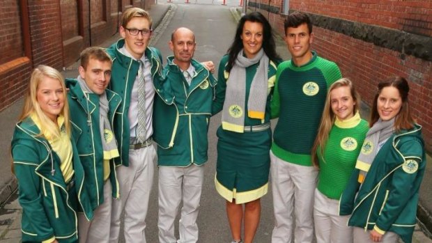 Australia's uniform for the Glasgow Commonwealth Games, starting later this month.