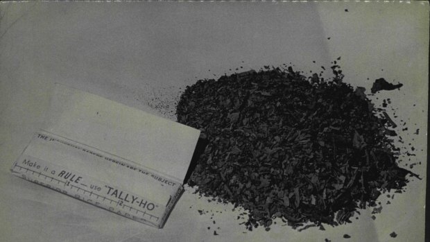 Locally-made marijuana bought by Fairfax reporter in a King's Cross coffee lounge, on June 15, 1967.