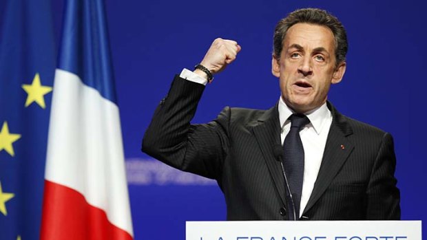 France's President and UMP party candidate for the 2012 French presidential elections Nicolas Sarkozy.