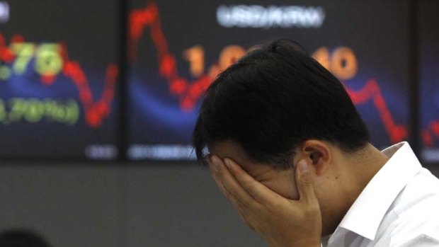 Under pressure ... Australian stocks plunged more than 4 per cent.