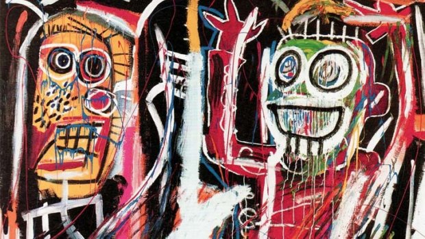 Up for auction at Christie's ... Jean-Michel Basquiat's <i>Dustheads</i> artwork.