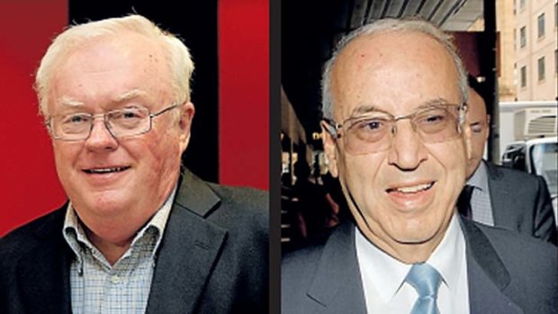 "Very careful for a long time": Graham Richardson (left) and Eddie Obeid.