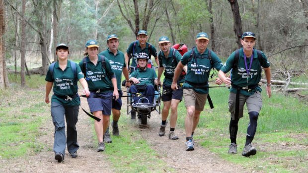 Bruce Towers and his Parks Victoria team for the Oxfam Trailwalker challenge.