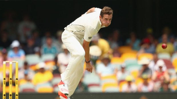 Injury cloud: New Zealand paceman Tim Southee is racing to be fit for the second Test in Perth.