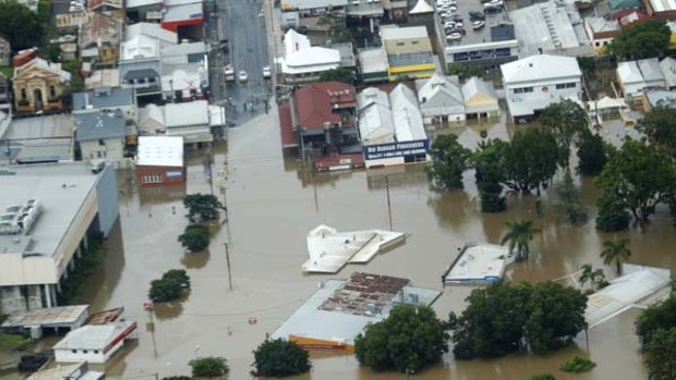 Nowhere to shop in waterlogged Gympie and only enough fresh food for two or three days ... supplies may have to be flown in from Bundaberg, which is only just starting to recover from its own floods.