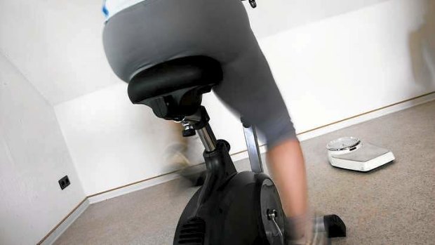 Peddle power: A stationary bike can help when walking is difficult.