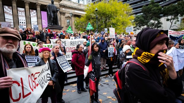 Melburnians rallied at the 'Close Manus, Close Nauru, Bring Them Here!' rally ahead of World Refugee Day on June 18.