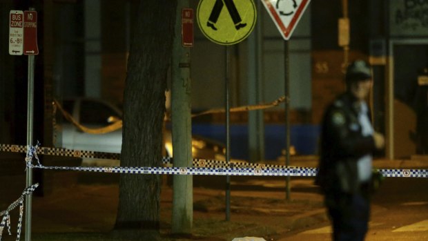 Crime scene: A man shot dead on an inner-west street on Monday afternoon has been identified as Brad Dillon, 25.