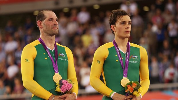 Out of retirement: Kieran Modra (left) will lead the Australian cycling team in the Rio paralympics.