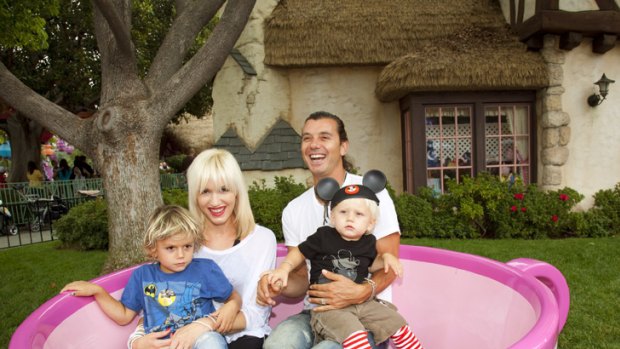 Kids come first ... Gwen Stefani enjoy a Disneyland outing in 2010.