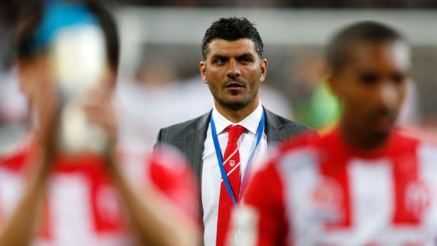 Paying the price: Friday night's 1-0 home defeat to Wellington Phoenix was the last straw for Melbourne Heart, who have sacked coach John Aloisi.
