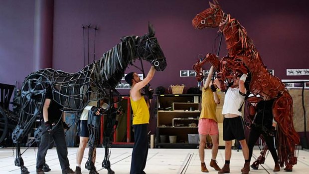 Head, heart and hind ... puppeteers bring horses to life.