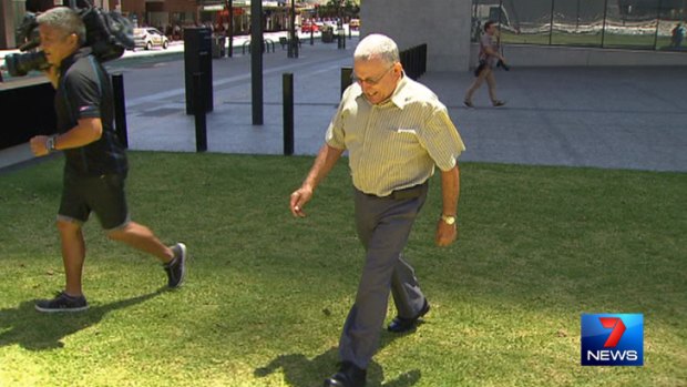 After giving evidence in the Daniel Morcombe murder trial, Ross Edmonds leaves the Brisbane Supreme Court. He was driving the bus that passed Daniel and didn't stop