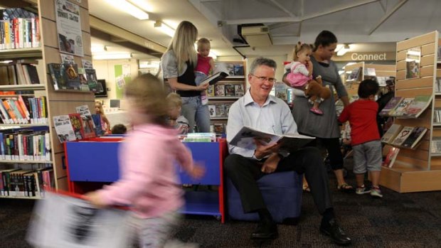 ''Using information, learning and reading are not just solitary activities'' &#8230; Alex Byrne at the Warilla library.