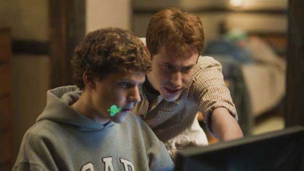 Face facts: Jesse Eisenberg (left) abd Joseph Mazzello in <i>The Social Network</i>.