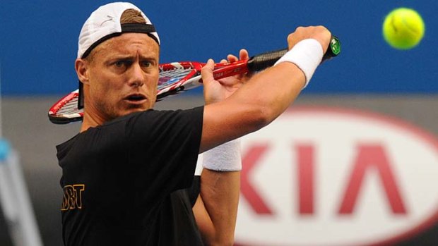 In form: Lleyton Hewitt is raring to go on Monday night.
