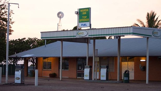 "Good buy": Jones' Top Springs Hotel, 600 km south of Darwin.