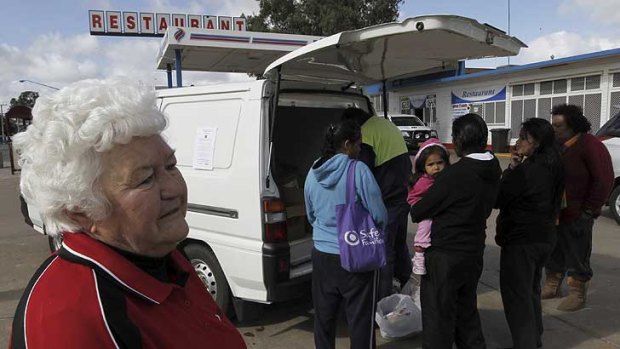 Jenny Larkin, from the Barrier Social Democratic Club, helped organise a food van to come to Wilcannia.