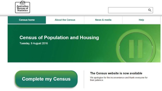 The ABS announced the census was back online days after its official date. 