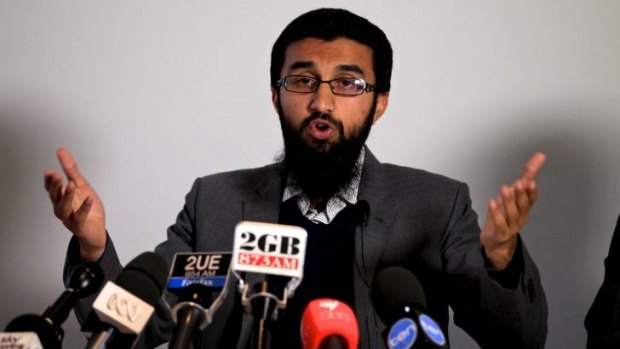 Hizb ut-Tahrir Australia media representative Uthman Badar holds a press conference at the Festival of Dangerous Ideas in Sydney in June.