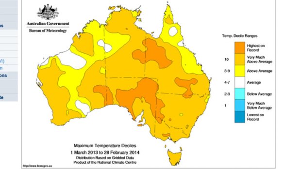 Below-average temperatures absent in past 12 months.