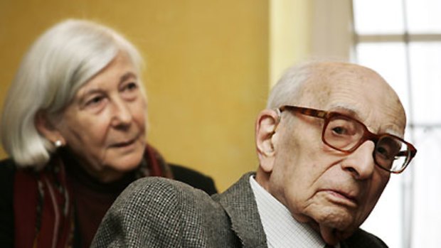 Interpreter of myth...the French social anthropologist Claude Levi-Strauss and his wife, Monique in 2005