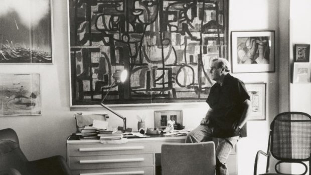 Patrick White in his study in 1973.