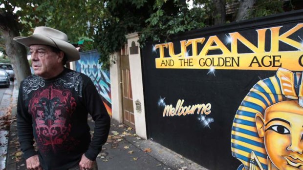 Molly Meldrum in front of his Richmond home last year.