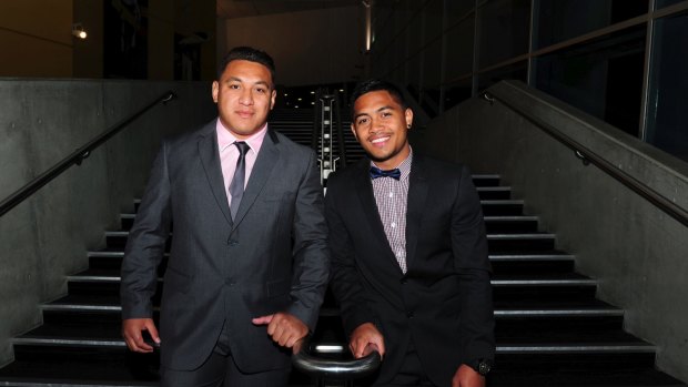 Josh Papalii (left) and Anthony Milford.