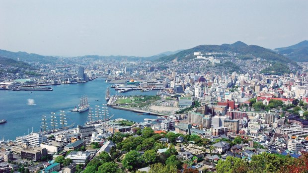 The beautiful views over Nagasaki.
