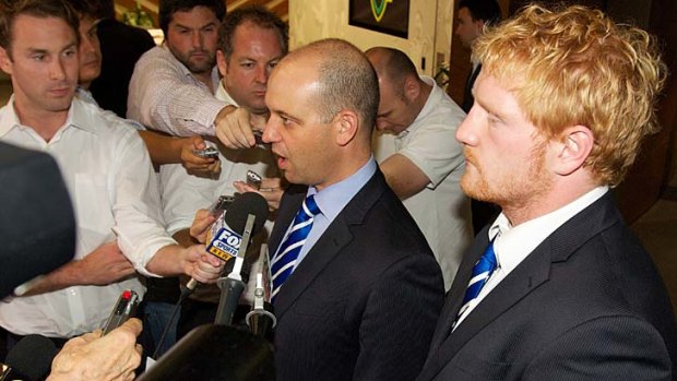 Todd Greenberg and James Graham after last week's hearing.