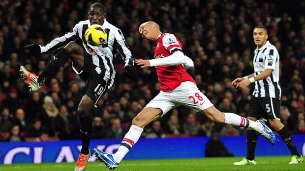 Newcastle United's French-born Senegalese striker Demba Ba