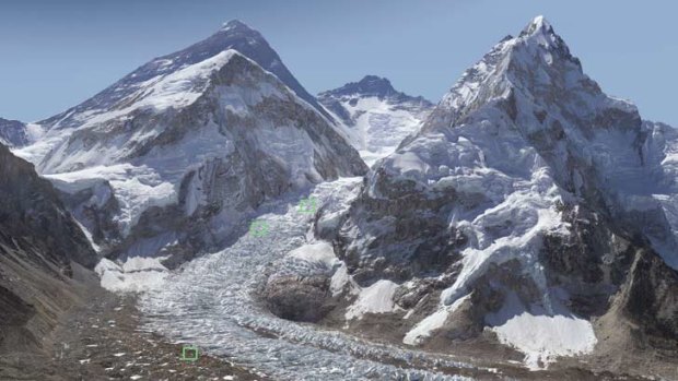 Massive scale ... the Everest image is a composite of 477 separate photographs.