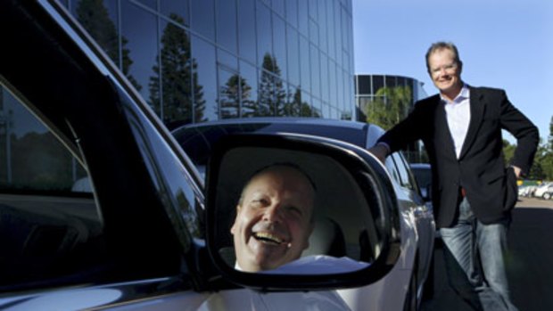 Danny Breen, in the car, and Ross Cameron: Aiming for a slice of the $2.5 billion taxi and hire car market.