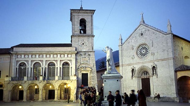 Beauty to behold ... Saint Benedict Square, Norcia.