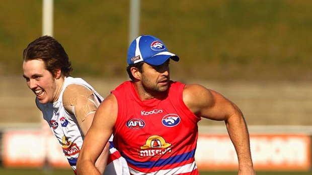 Brian Lake (right) is confident of finding his way back into the Bulldogs team.