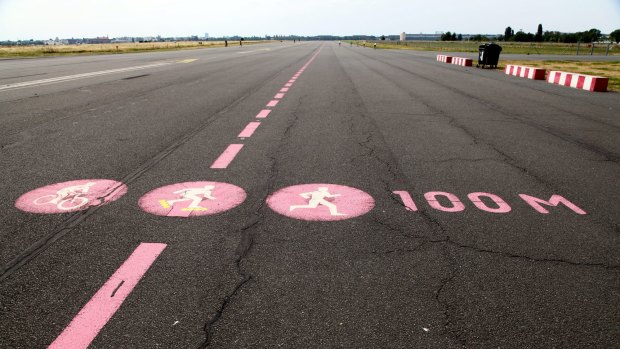 Tempelhof Airport is now a jogging and bike track.