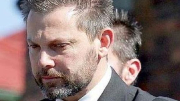 Gerard Baden-Clay at the funeral of his wife Allison, who he was later found to have killed.