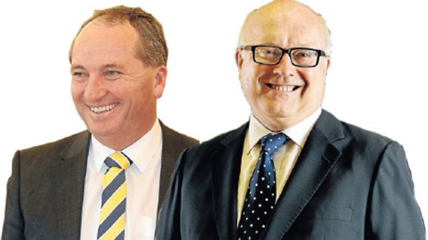 Taxpayer funded trip: Barnaby Joyce and George Brandis.
