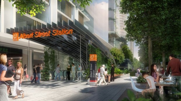 An artist's impression of the Albert Street Station, part of the yet-to-be-funded Cross River Rail Project. 