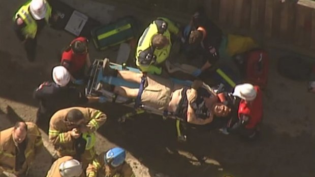 One man has died in the collapse which left another worker badly injured (pictured).