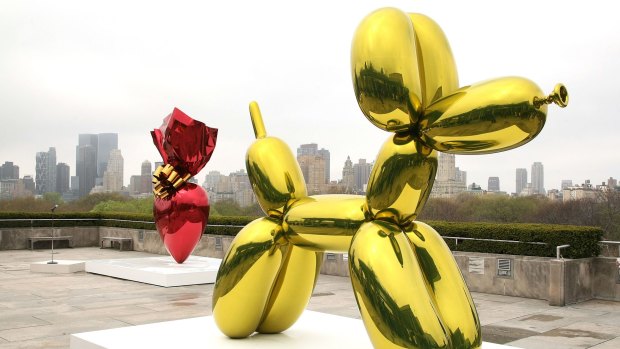 Months of polishing led to the eventual high-shine finish of Koons' Balloon Dog works.