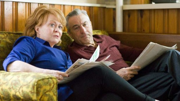 Actors Jacki Weaver and Robert De Niro in the film <i>Silver Linings Playbook</i>.