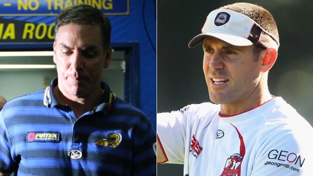Gluttons for punishment &#8230; Michael Hagan and Brad Fittler have enjoyed their time in coaching.