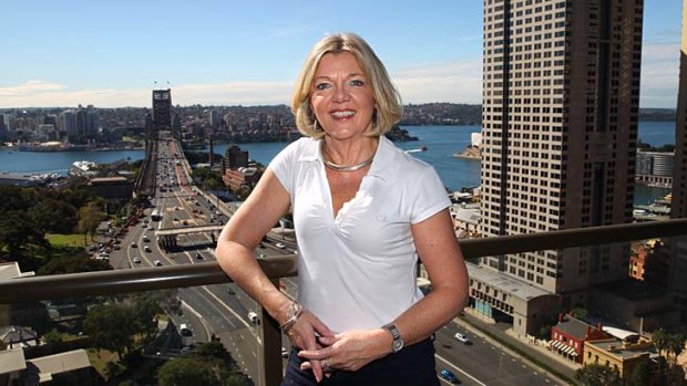Kerry Chikarovski at her high-rise Sydney home.