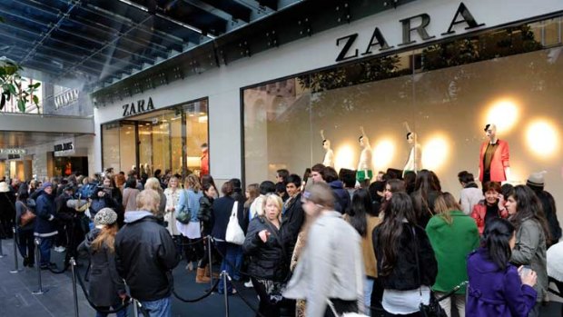 Australian fashionistas have embraced global brands including Zara.